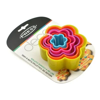 Molde de Galletas Flor 6 unidades Press